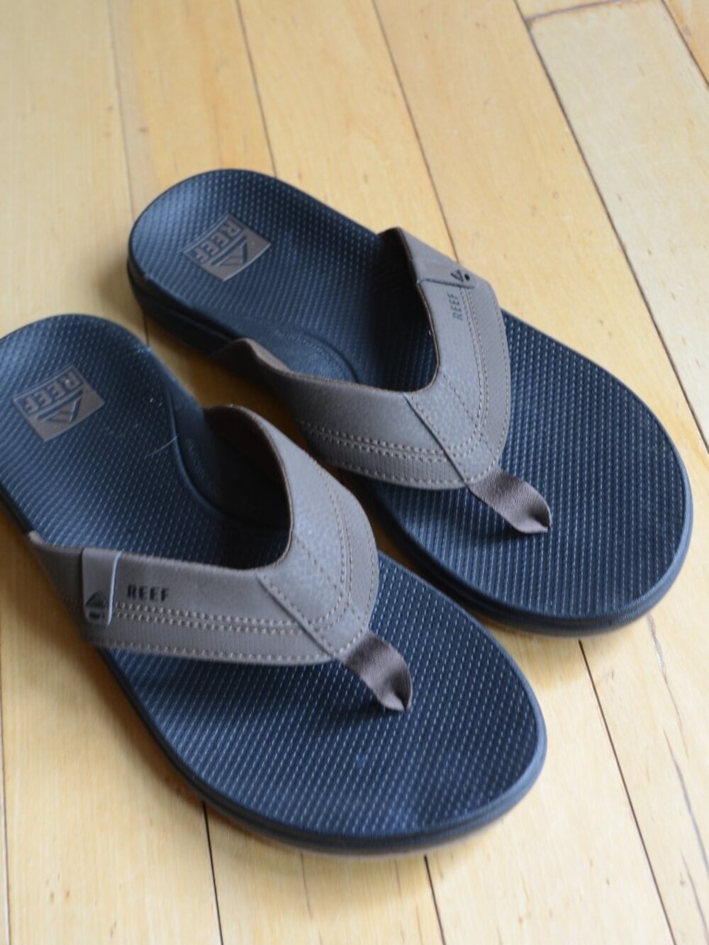 REEF SANDALS Men's Sz 12 Brown Black Cushion Spring 2.0